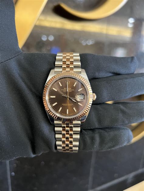 rolex oyster chocolate dial|Rolex datejust 41mm chocolate dial.